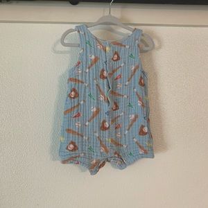 Angel Dear Muslin Cloth baseball romper